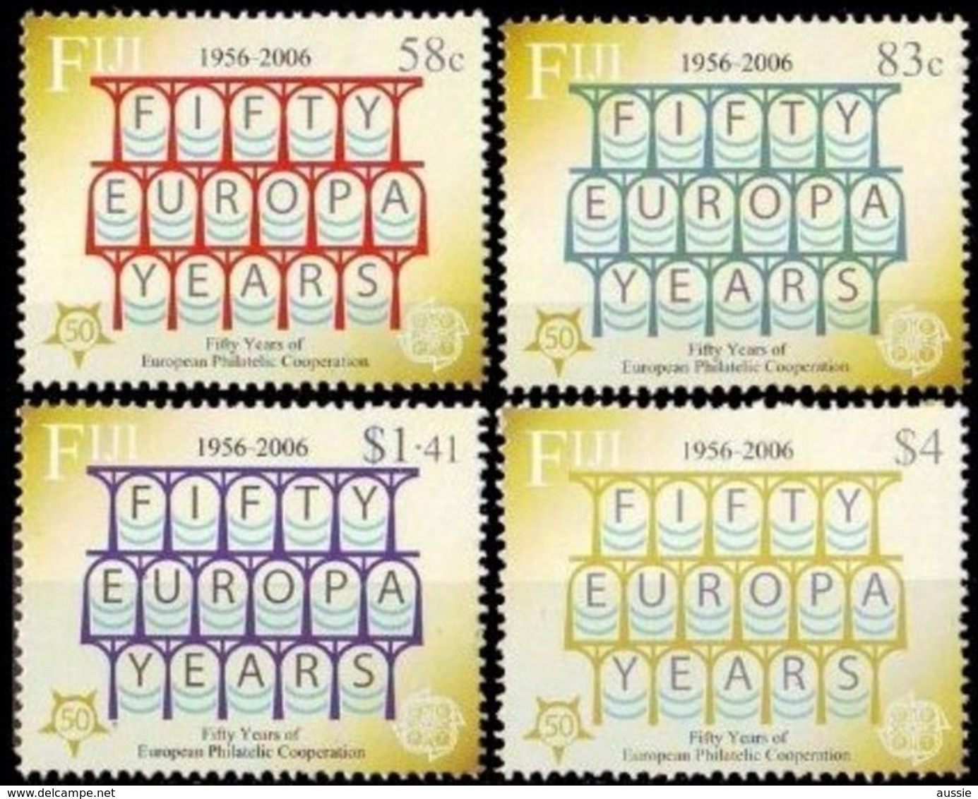 Fiji Fidji 2005 Yvertn° 1056-1059 *** MNH Cote 12,50 Euro 50 Ans Europa 50 Jaar - Fiji (1970-...)