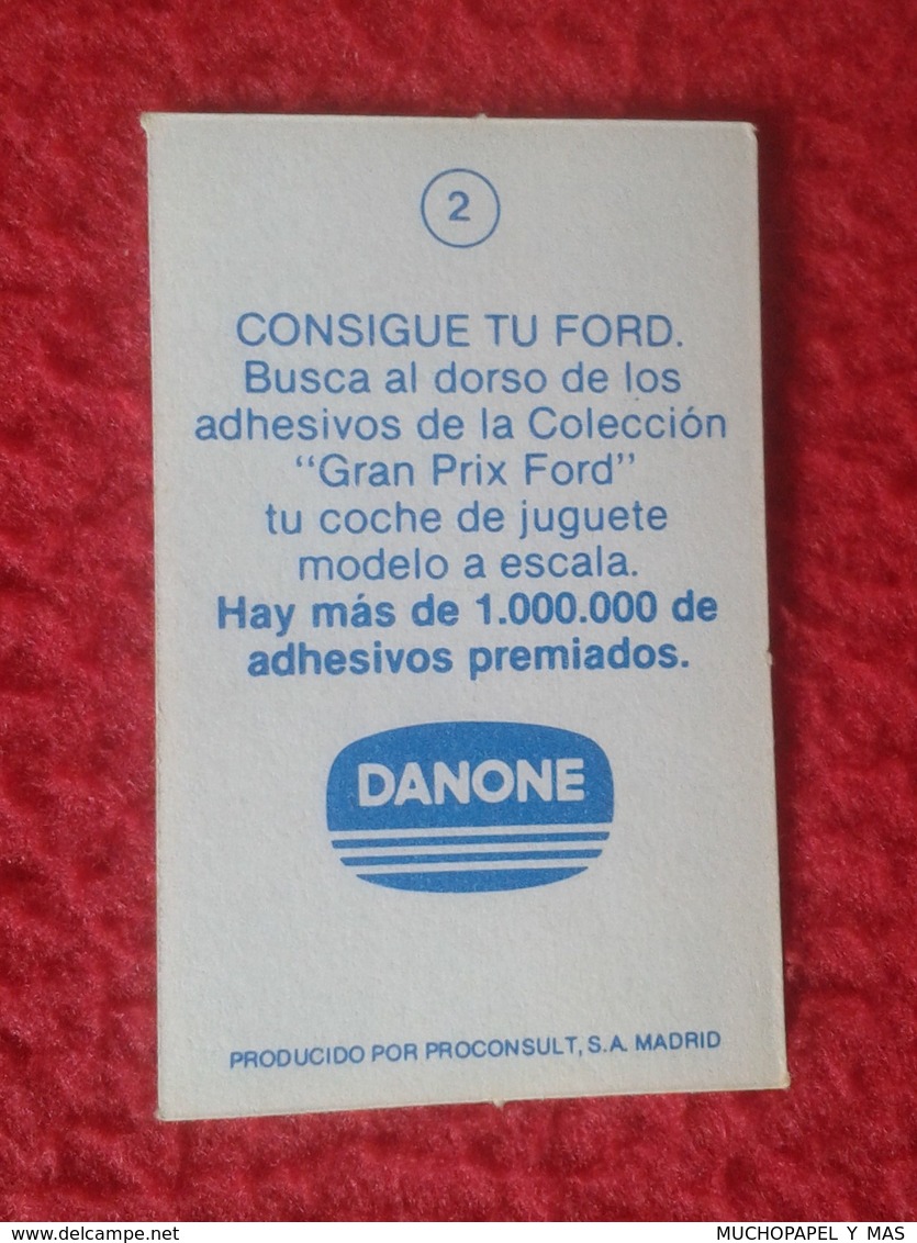 ANTIGUO CROMO DANONE COLECCIÓN GRAN PRIX FORD F1 FÓRMULA 1 G. P. DE BÉLGICA FRANCORCHAMPS 1968 BRUCE MCLAREN MCLAREN M7A - Otros & Sin Clasificación