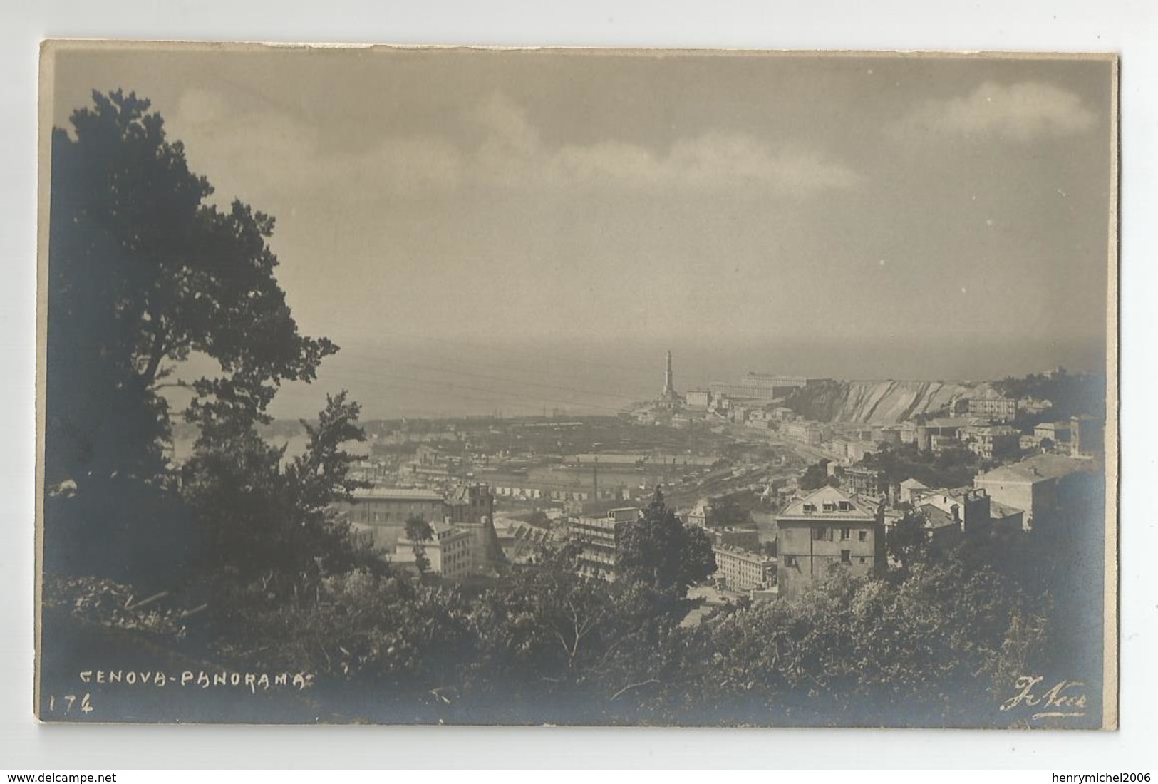 Italie Italy Italia  Genova Carte Photo Panorama - Genova (Genoa)