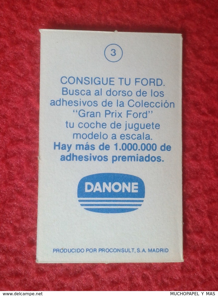 ANTIGUO CROMO DANONE COLECCIÓN GRAN PRIX FORD F1 FÓRMULA 1 G. P. DE ALEMANIA NURBURGRING 1968 JACKIE STEWART MATRA MS10 - Otros & Sin Clasificación