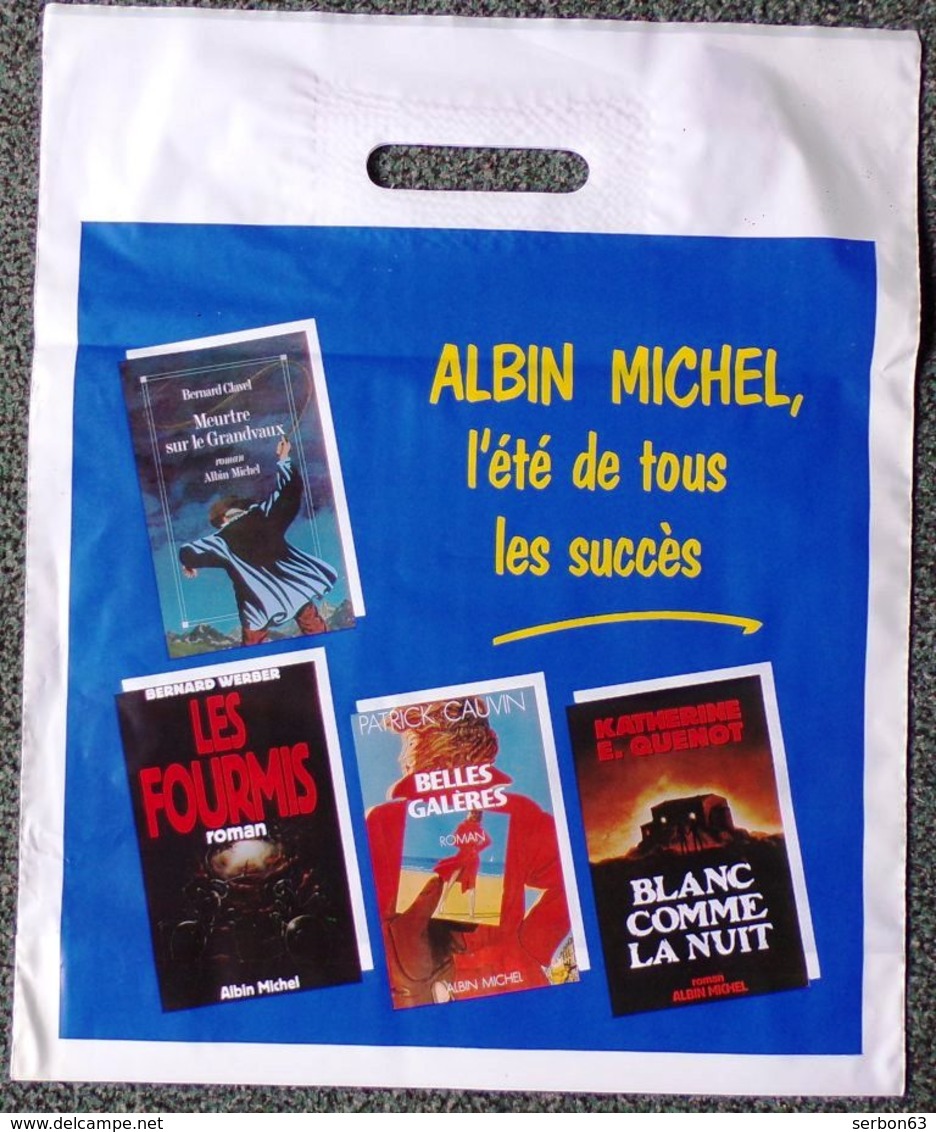 SAC ALBIN MICHEL ÉDITEUR PLASTIQUE PUBLICITAIRE 35X42cm SACCUPLASTIKOPHILE COLLECTIONNEUR PUBLICITÉ - SITE Serbon63 - Other Book Accessories