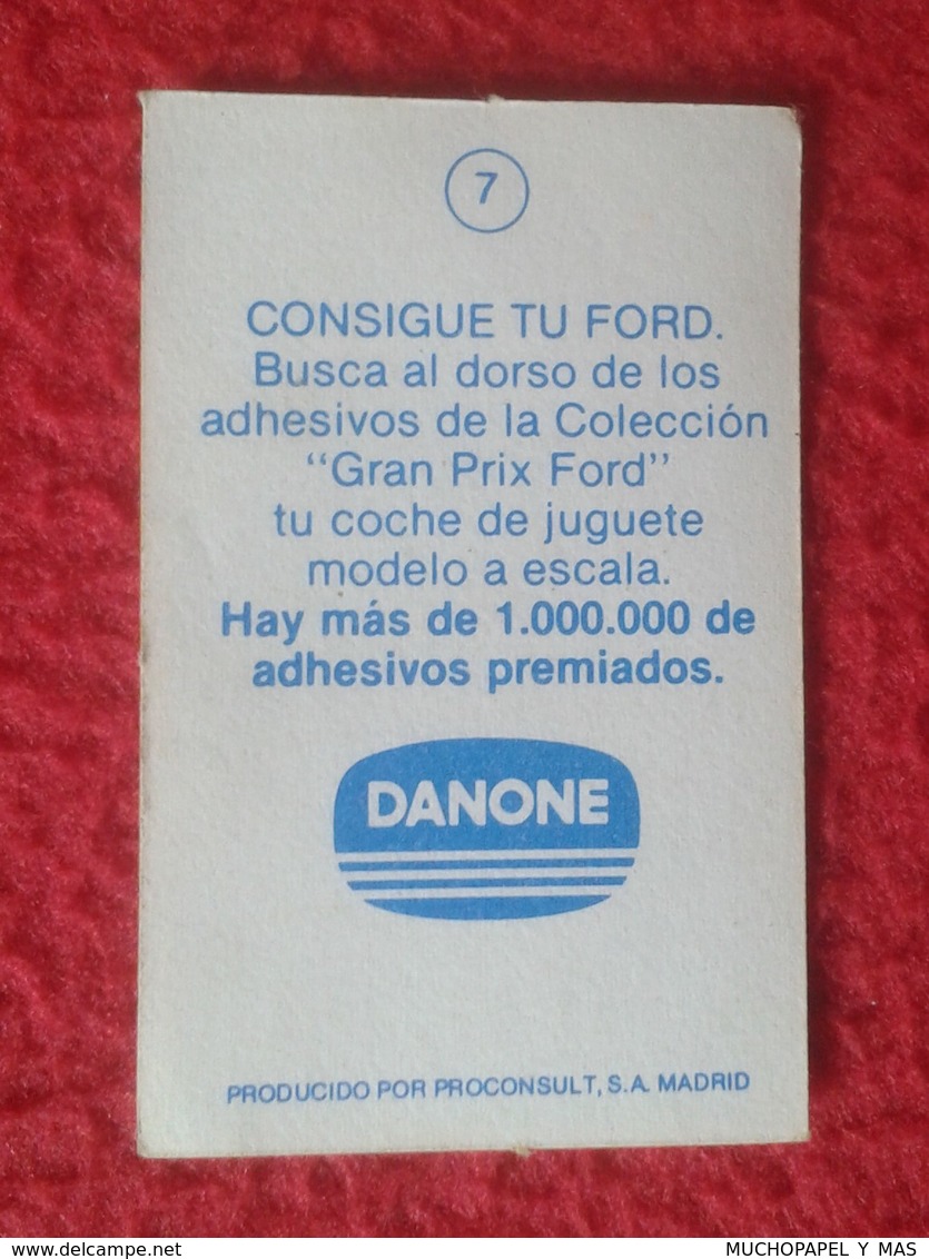 ANTIGUO CROMO DANONE COLECCIÓN GRAN PRIX FORD F1 FÓRMULA 1 G. P. DE SUDÁFRICA KYALAMI 1970 JACK BRABHAM BRABHAM BT33 VER - Otros & Sin Clasificación