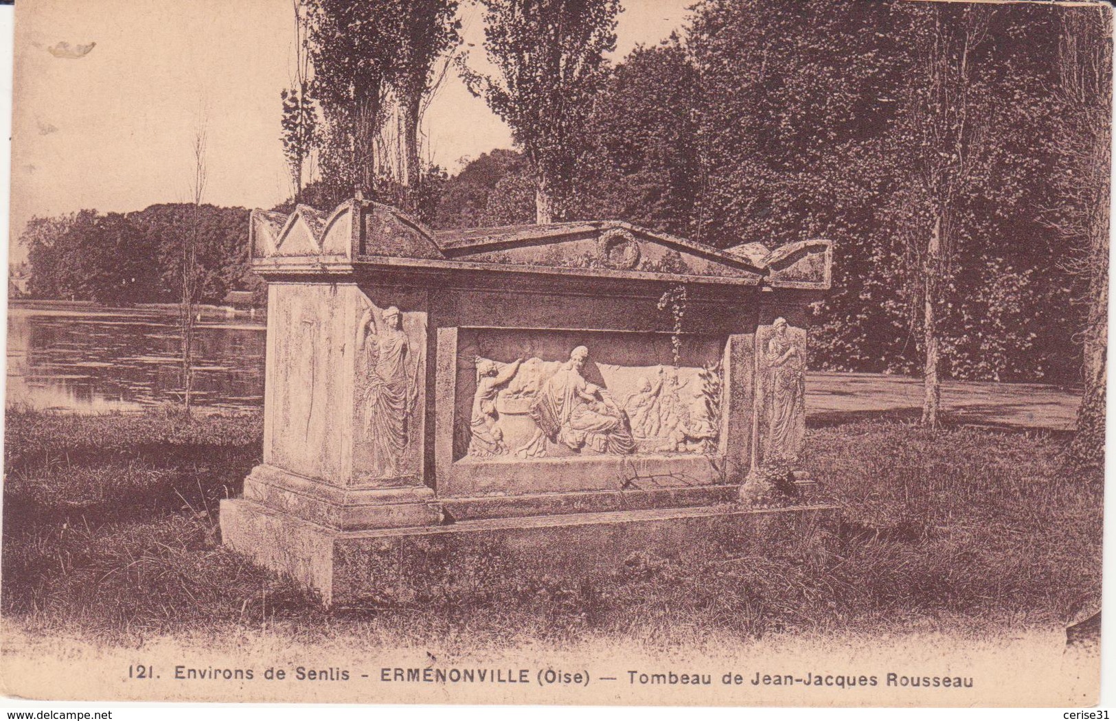 CPA  -  121. Env De SENLIS (Oise) - ERMENONVILLE - Tombeau De JJ ROUSSEAU - Ermenonville