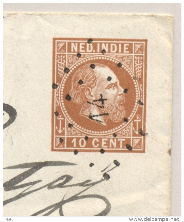 Nederlands Indië - 1880 - Rond- En Puntstempel PEKALONGAN Op Envelop G1 Naar Tegal - Nederlands-Indië