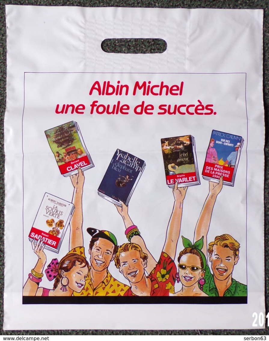 SAC ALBIN MICHEL ÉDITEUR PLASTIQUE PUBLICITAIRE 34X42cm SACCUPLASTIKOPHILE COLLECTIONNEUR PUBLICITÉ - SITE Serbon63 - Other Book Accessories