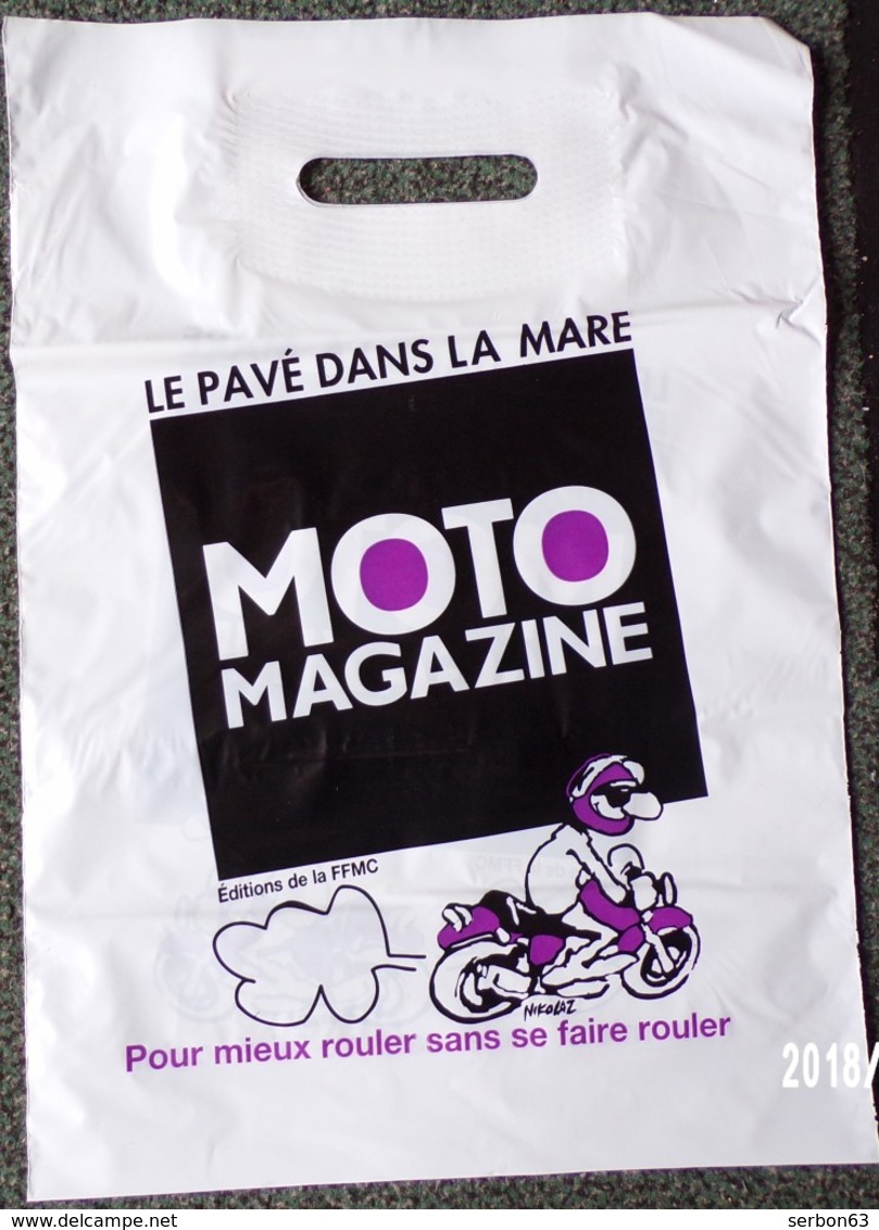 SAC MOTO MAGAZINE ÉDITEUR PLASTIQUE PUBLICITAIRE 41X29cm SACCUPLASTIKOPHILE COLLECTIONNEUR PUBLICITÉ - SITE Serbon63 - Autres Accessoires