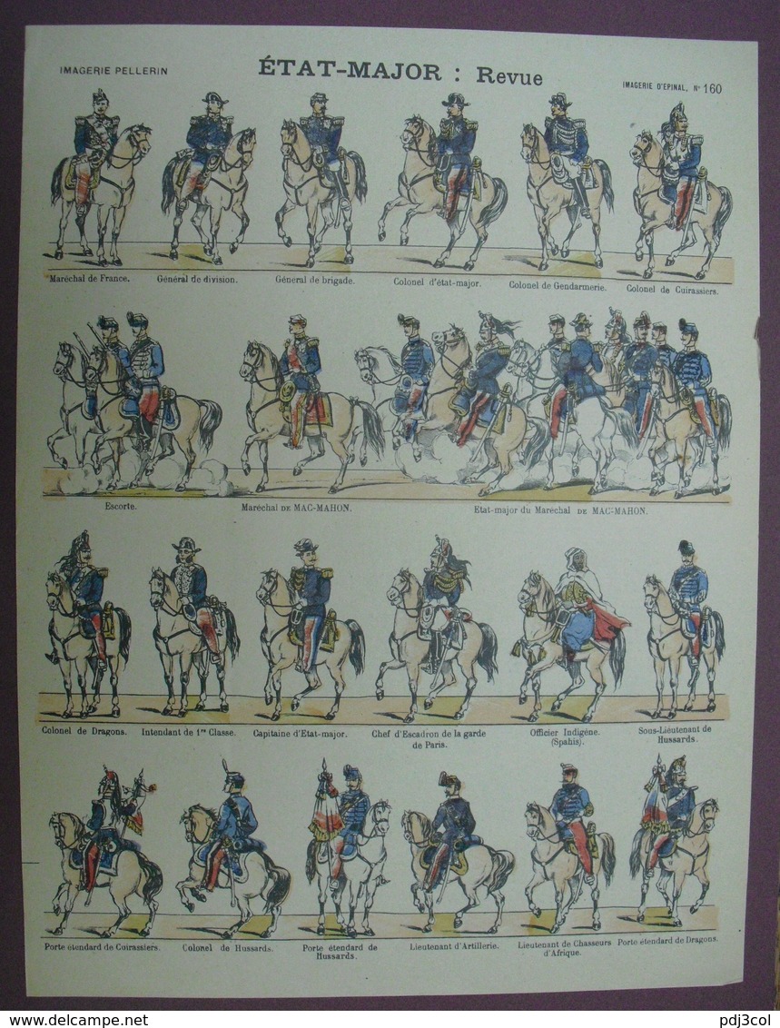 Uniformes Militaires - ETAT-MAJOR : Revue - Imagerie D'Epinal N°160 - PELLERIN - Estampes & Gravures