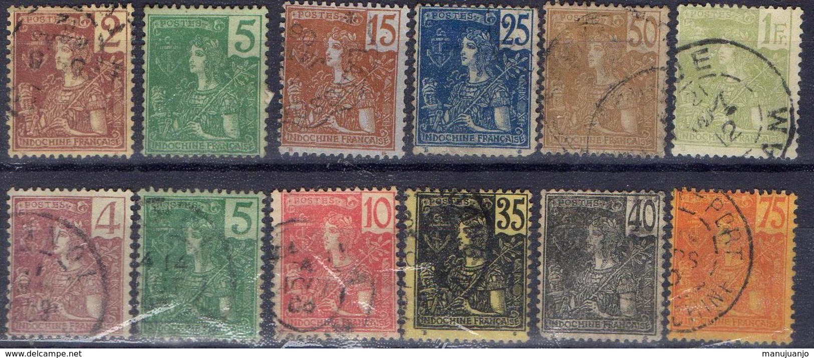 FRANCE ! Timbres Anciens D'INDOCHINE Depuis 1904 Dont Les N°36 Et 37 - Autres & Non Classés