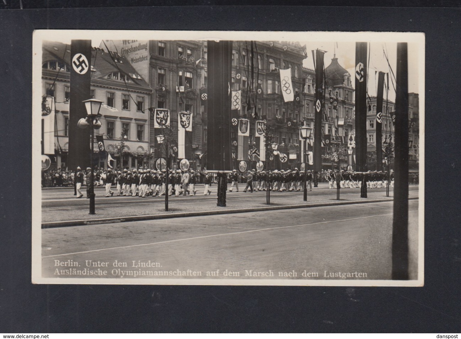 Dt. Reich Olympia 1936 AK Ausländische Mannschaften Unter Den Linden Berlin - Olympic Games