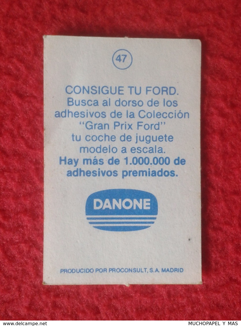 ANTIGUO CROMO DANONE COLECCIÓN GRAN PRIX FORD F1 FÓRMULA 1 G. P. DE ALEMANIA HOCKENHEIM 1981 NELSON PIQUET BRABHAM BT49C - Otros & Sin Clasificación