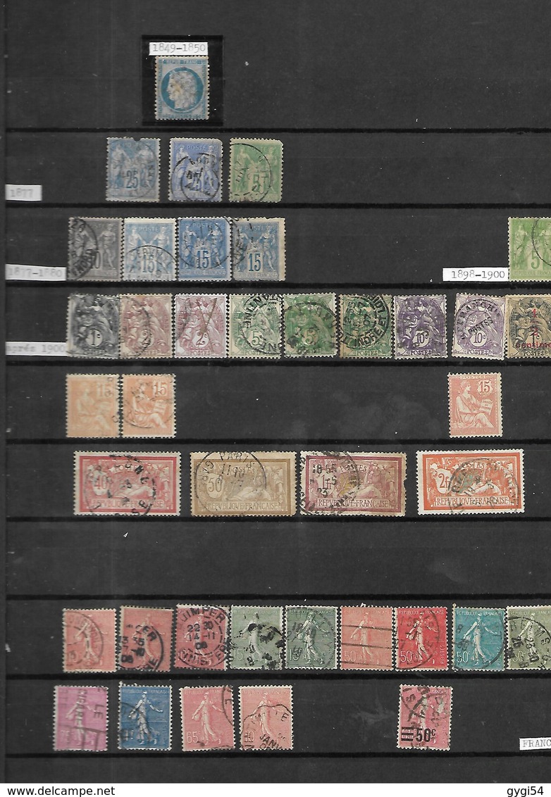 FRANCE 1862 - 1964 CAT YT  LOT  DE TIMBRES OBLITERES 16 SCANS - Collections (en Albums)