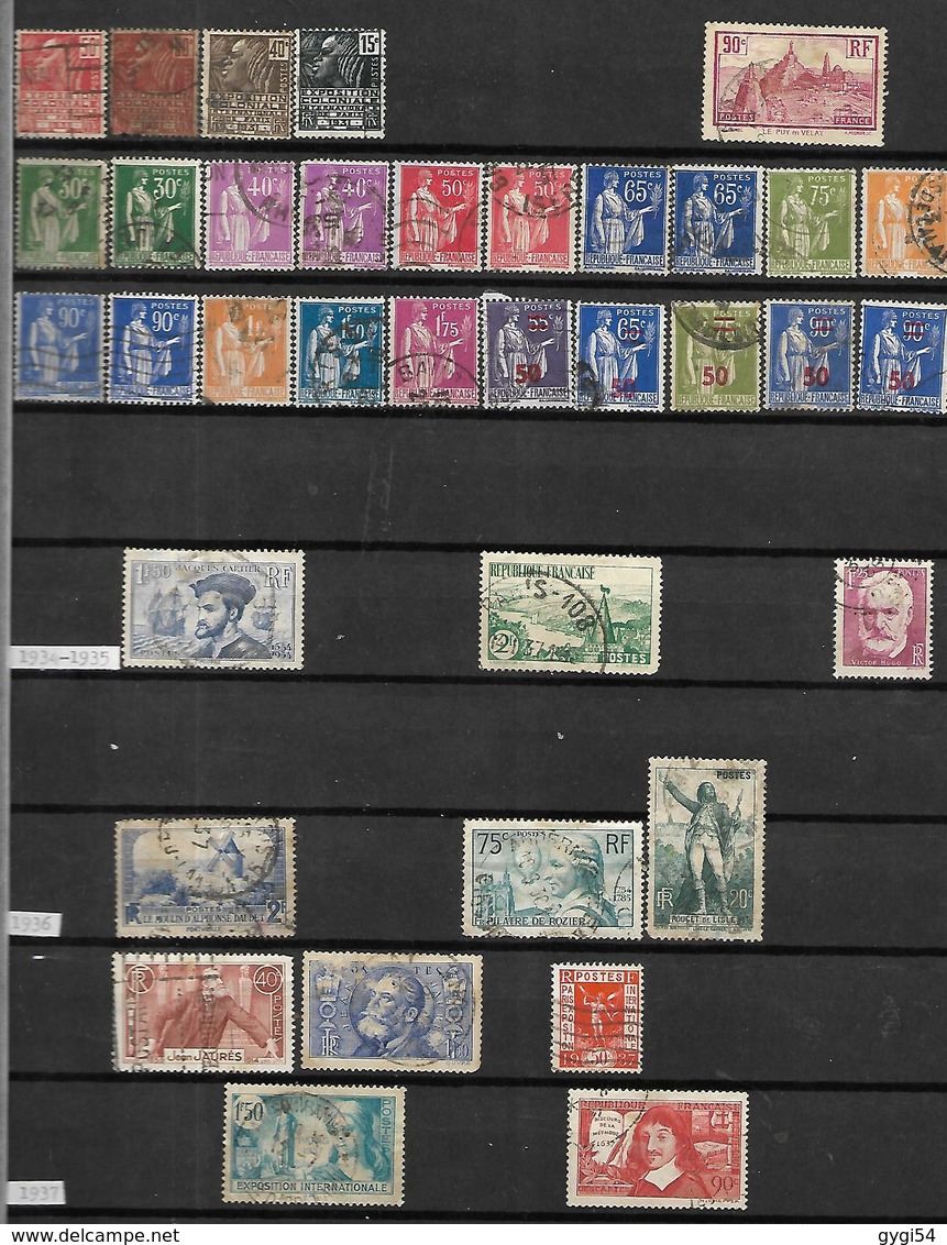 FRANCE 1862 - 1964 CAT YT  LOT  DE TIMBRES OBLITERES 16 SCANS - Collections (en Albums)