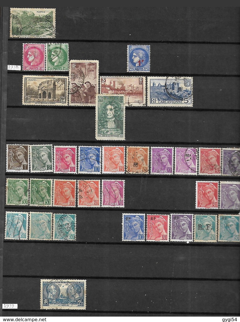 FRANCE 1862 - 1964 CAT YT  LOT  DE TIMBRES OBLITERES 16 SCANS - Collections (en Albums)