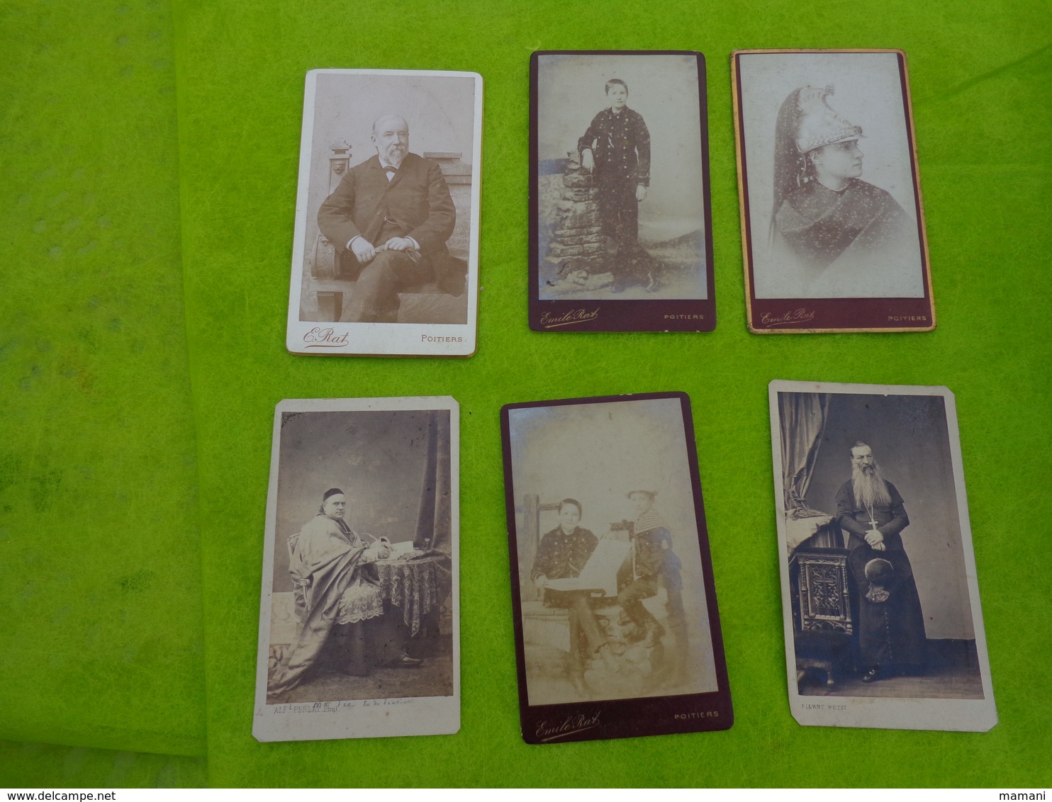 Lot De 6 Photos Valerga   (emile Rat A Poitiers)perlat Poitiers-pierre Petit-sereni Bordeaux-enfant Militaire Casque.- - Personnes Anonymes