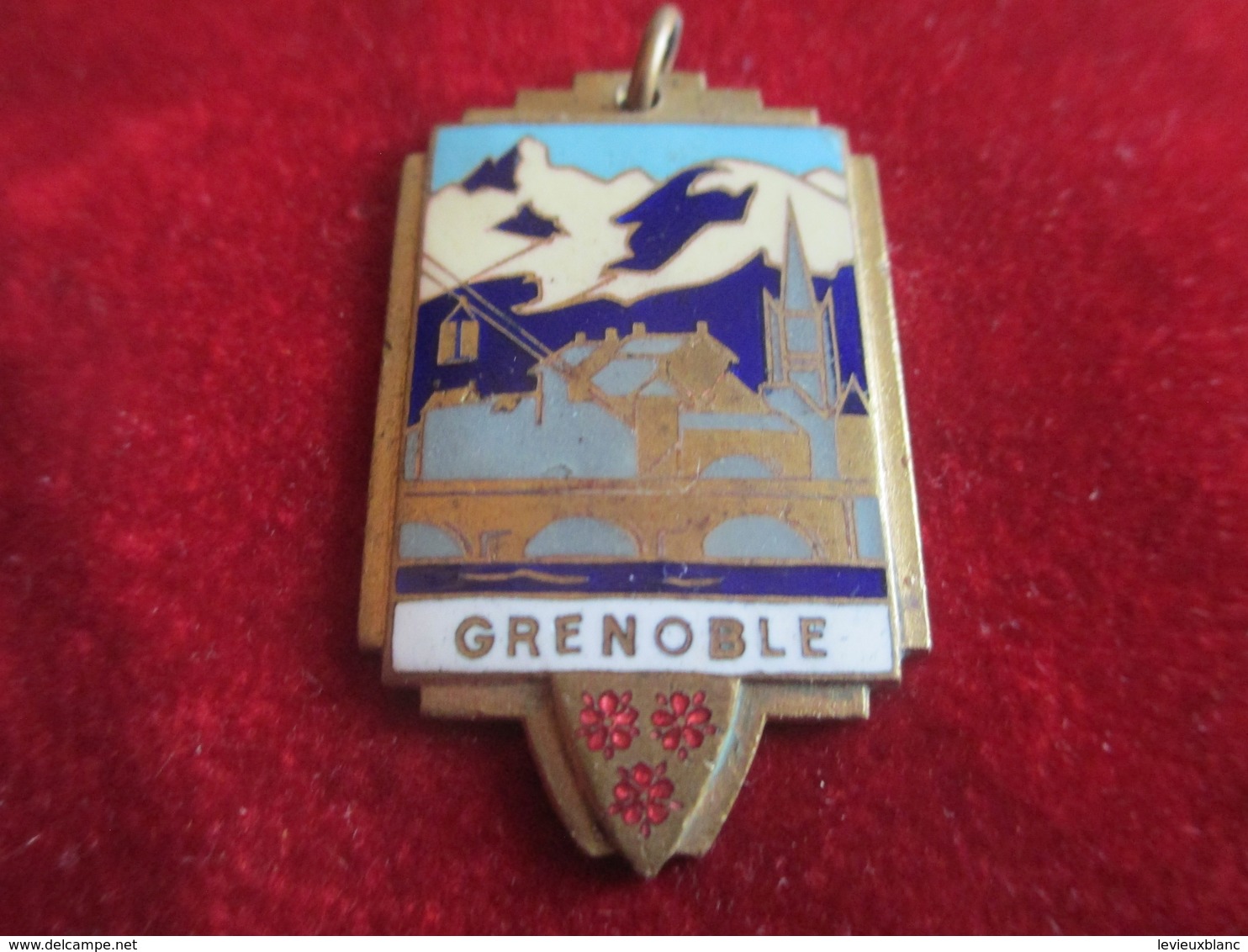 Médaille / Paysage De Neige / GRENOBLE/ Bronze Cloisonné Et émaillé/ Vers 1930 - 1950      MED209 - France