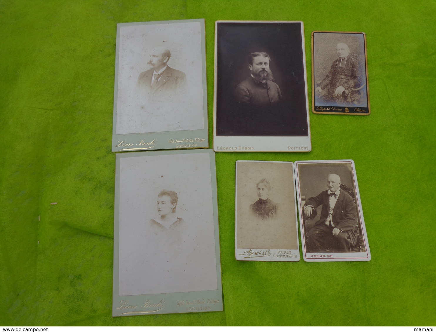 Lot De 6 Photos Personnage-louis Boule Arcachon-coutheoux Paris-bosch Paris-dubois Poitiers - Personnes Anonymes