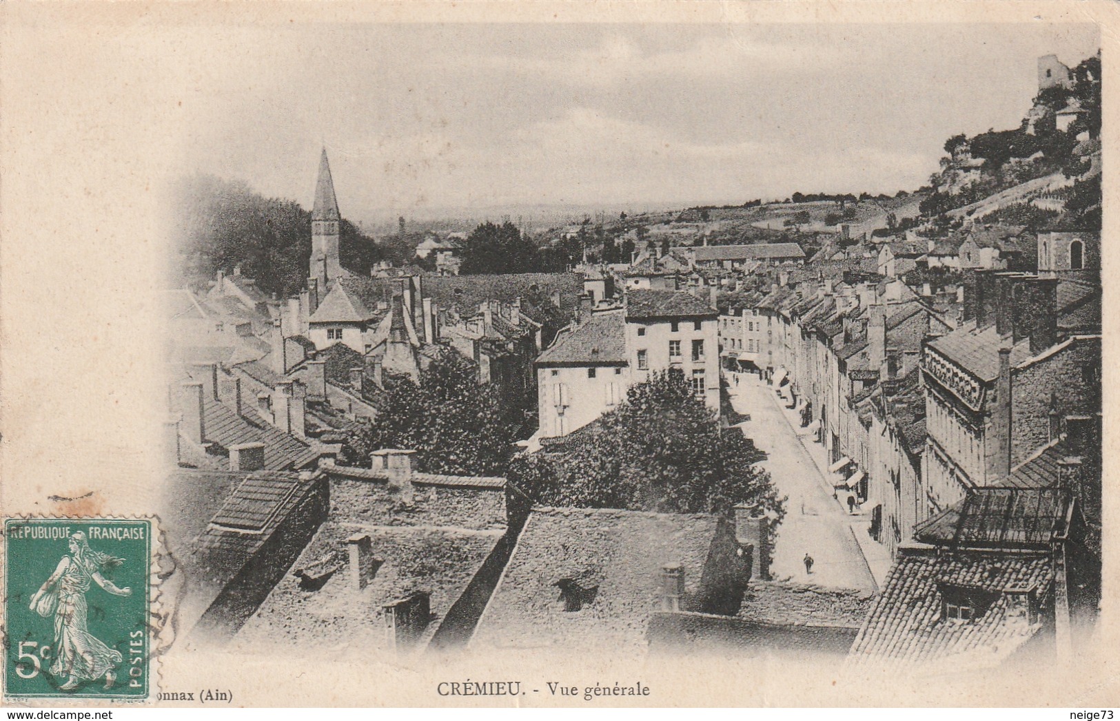 Carte Postale Ancienne De L'Isère - Crémieu - Vue Générale - Crémieu