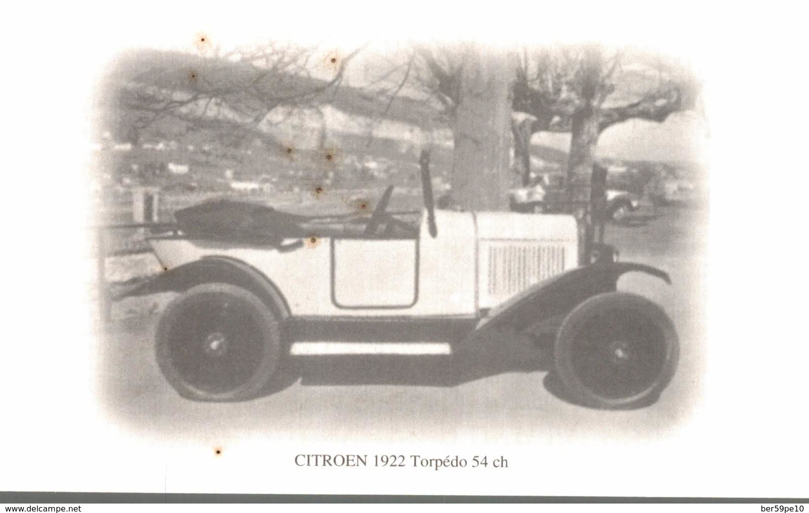 REPRO  AUTOMOBILE  CITROEN 1922 TORPEDO 54 CH - Voitures De Tourisme