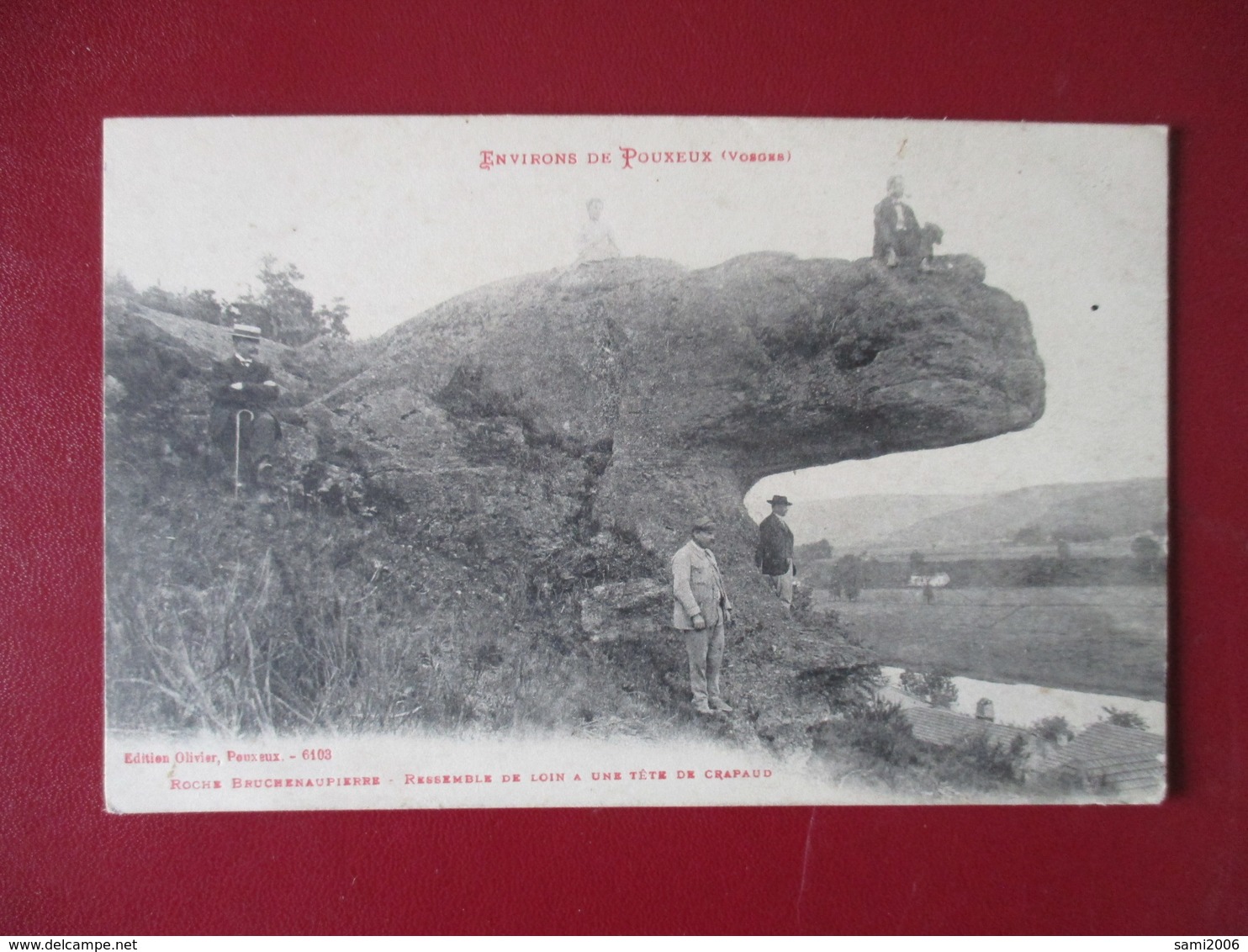 CPA 88 ENVIRONS DE POUXEUX ROCHE BRUCHENAUPIERRE HOMMES - Pouxeux Eloyes