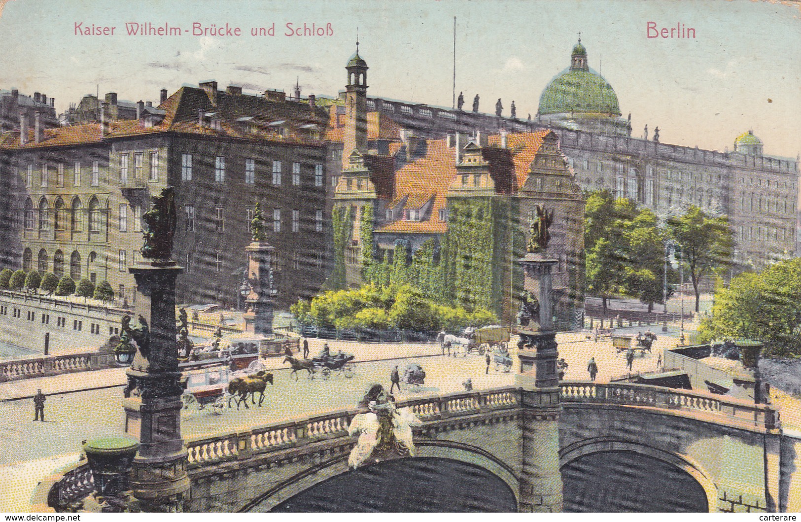 ALLEMAGNE,DEUTSCHLAND,germany,BERLIN EN 1906,KAISER WILHELM-BRUCKE UND SCHLOB,rare - Other & Unclassified