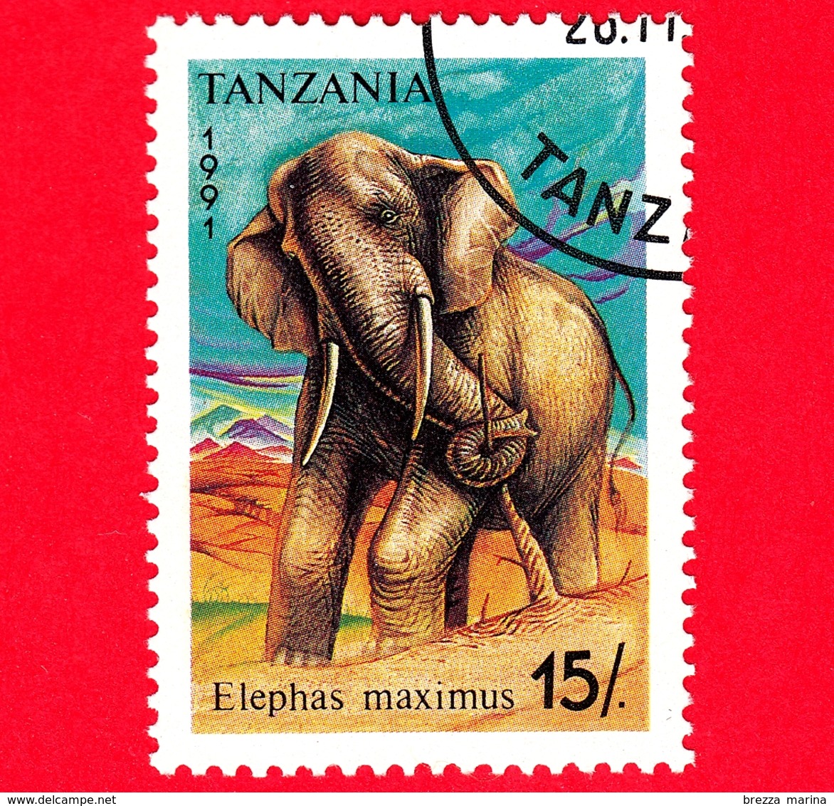 Nuovo - MH - TANZANIA - 1991 - Animali - Elefanti - Asian Elephant (Elephas Maximus) - 15 - Tanzania (1964-...)