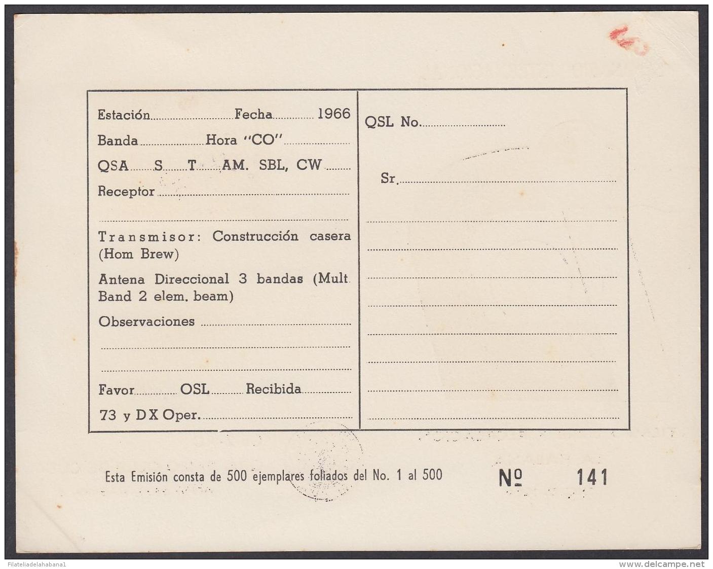 1966-CE-85 CUBA 1966 SPECIAL CANCEL QRL CARD. SEMINARIO TIEMPO LIBRE Y RECREACION - Lettres & Documents