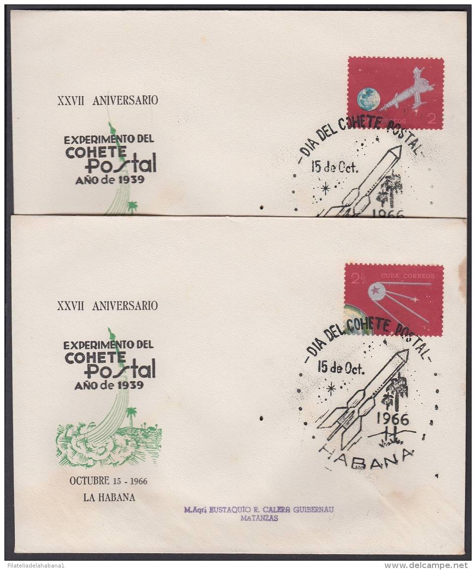 1966-CE-86 CUBA 1966 SPECIAL CANCEL FIVE COHETE POSTAL ROCKET. - Briefe U. Dokumente