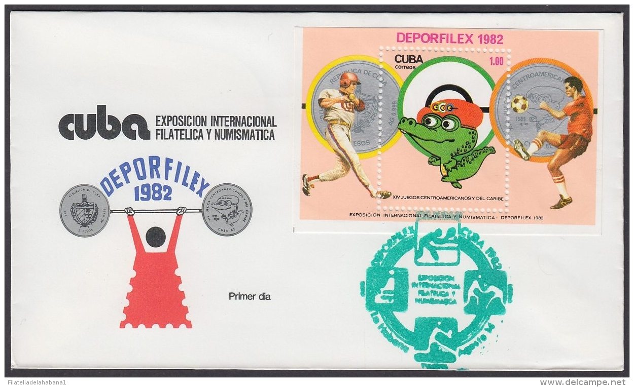 1982-CE-16 CUBA 1982 SPECIAL CANCEL. DEPORFILEX EXPO. 14 DE AGOSTO. - Cartas & Documentos