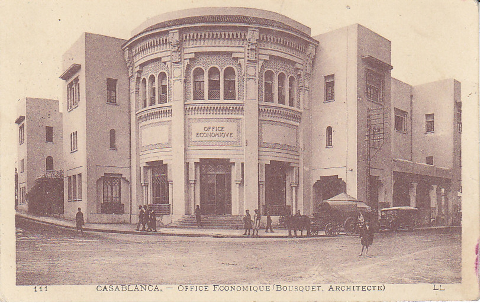Cachet Militaire Poste De Tissa , Haut Quergha Sur Carte De Casablanca , Office économique ,1925 ,2  Scans - Cartas & Documentos