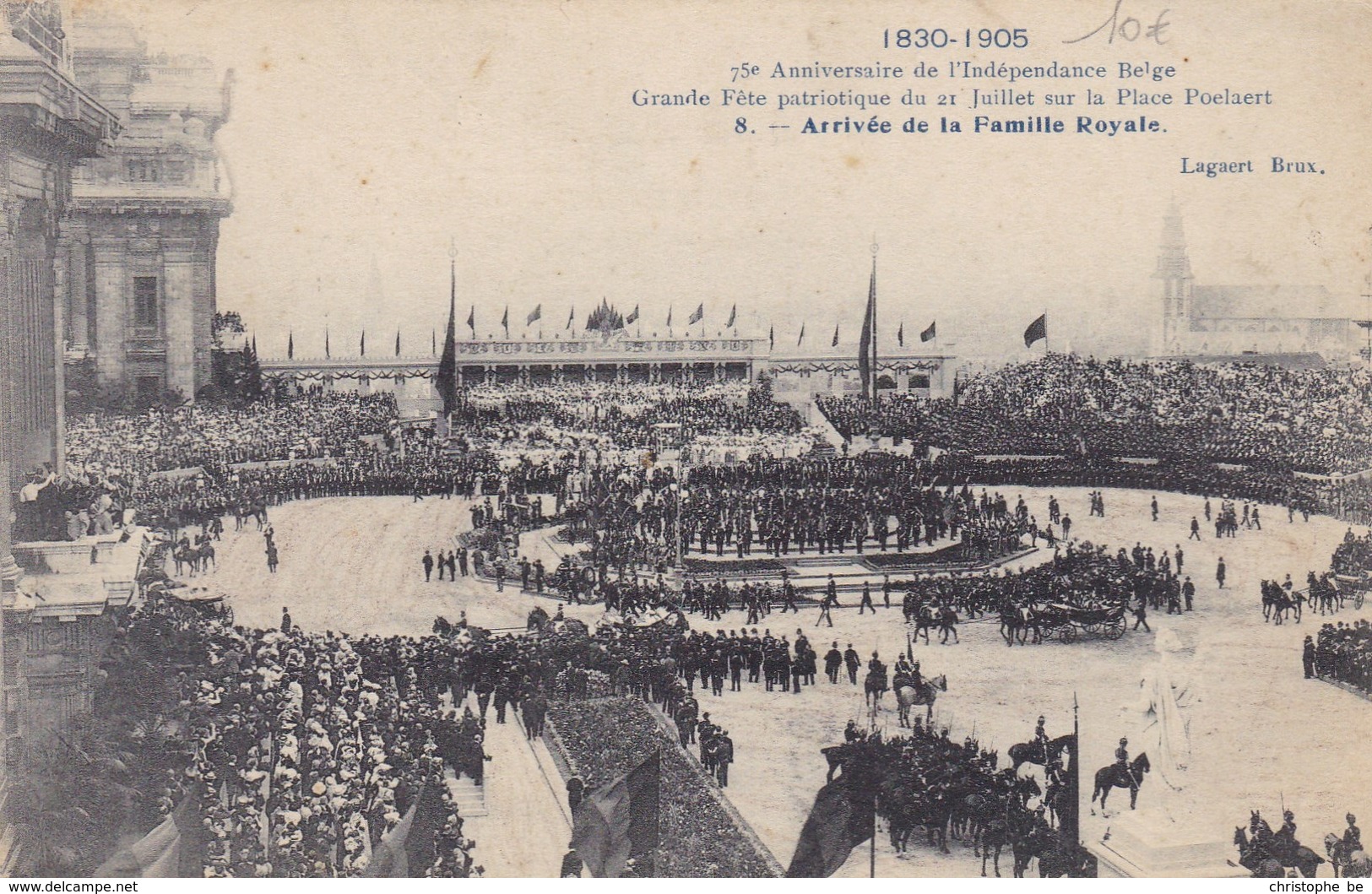 Bruxelles, Brussel, 75e Anniversare De L'indépendance Belge, Arrivée De La Famille Royale (pk46726) - Fêtes, événements