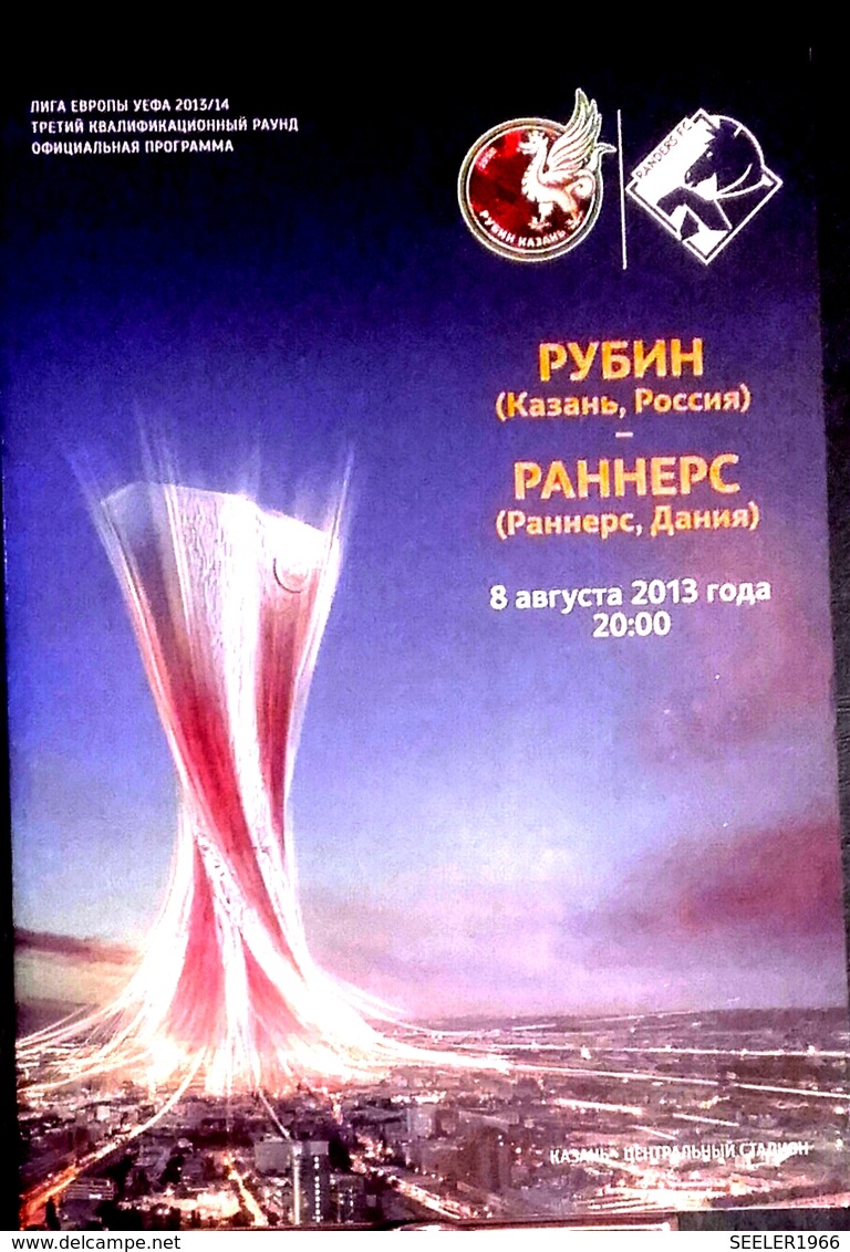 Football Program -   F.C.  RUBIN  Kazan  V  F.C.  RANDERS , 2013 ,  EURO - CUP - Books