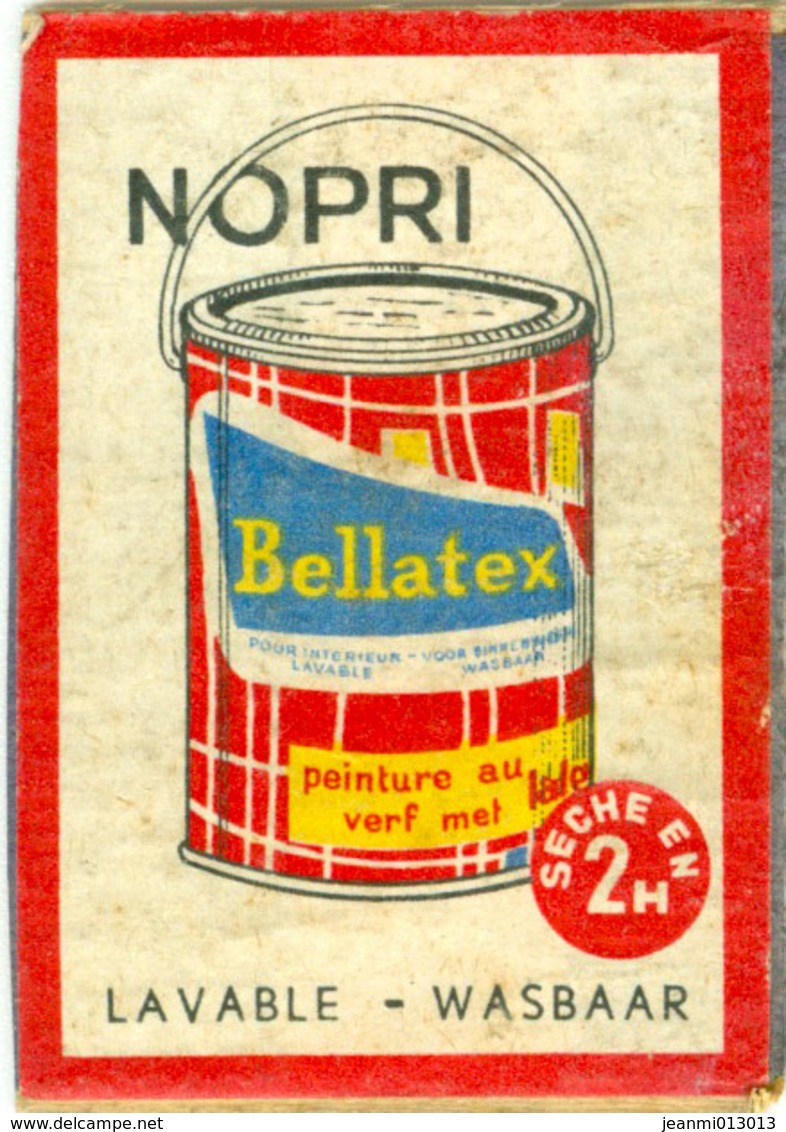 Nopri Bellatex Peinture Au Latex Verf Met Latex Lavable Wasbaar - Boites D'allumettes - Etiquettes