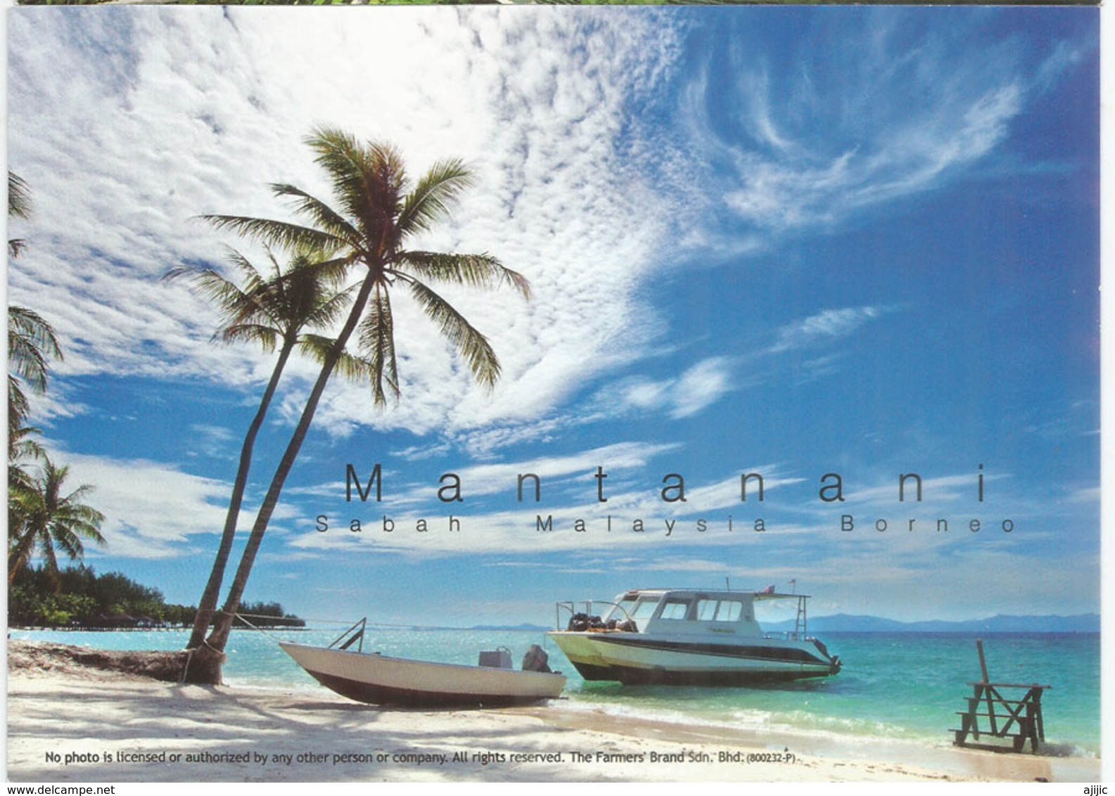 Mantanani Island Beach,north-west Coast Of The State Of Sabah, Carte Postale Neuve, Non Circulée - Malaysia
