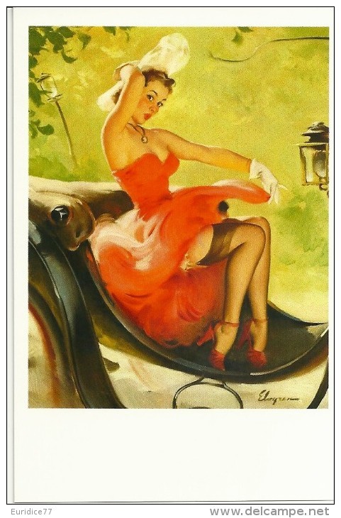 Pin Ups Of GIL ELVGREN Postcard RPPC - (229) Years 1940's,1950's And 1960's - Size 15x10 Cm.aprox. - Pin-Ups