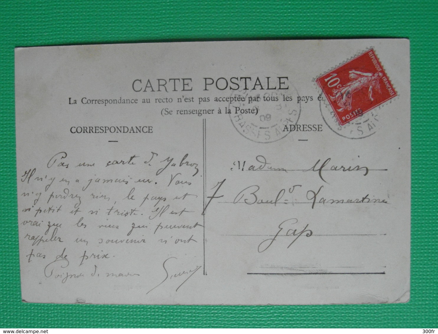 CPA MOULIN COMPS ENTREE GORGES (83 Var) CACHET 1909 BASSES ALPES - Comps-sur-Artuby