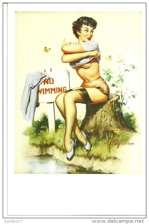 Pin Ups Of GIL ELVGREN Postcard RPPC - (221) Years 1940's,1950's And 1960's - Size 15x10 Cm.aprox. - Pin-Ups