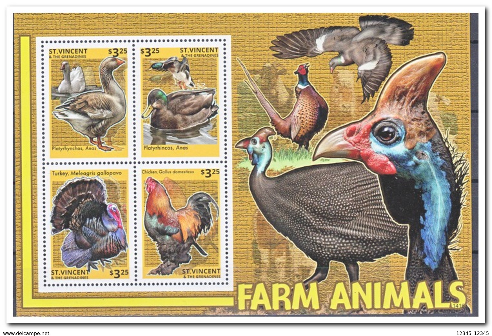 St. Vincent & The Grenadines, Postfris MNH, Birds, Farm Animals - St.Vincent & Grenadines