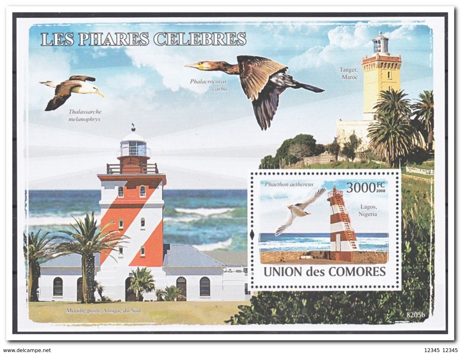 Comoren 2008, Postfris MNH, Birds, Lighthouses - Comoren (1975-...)