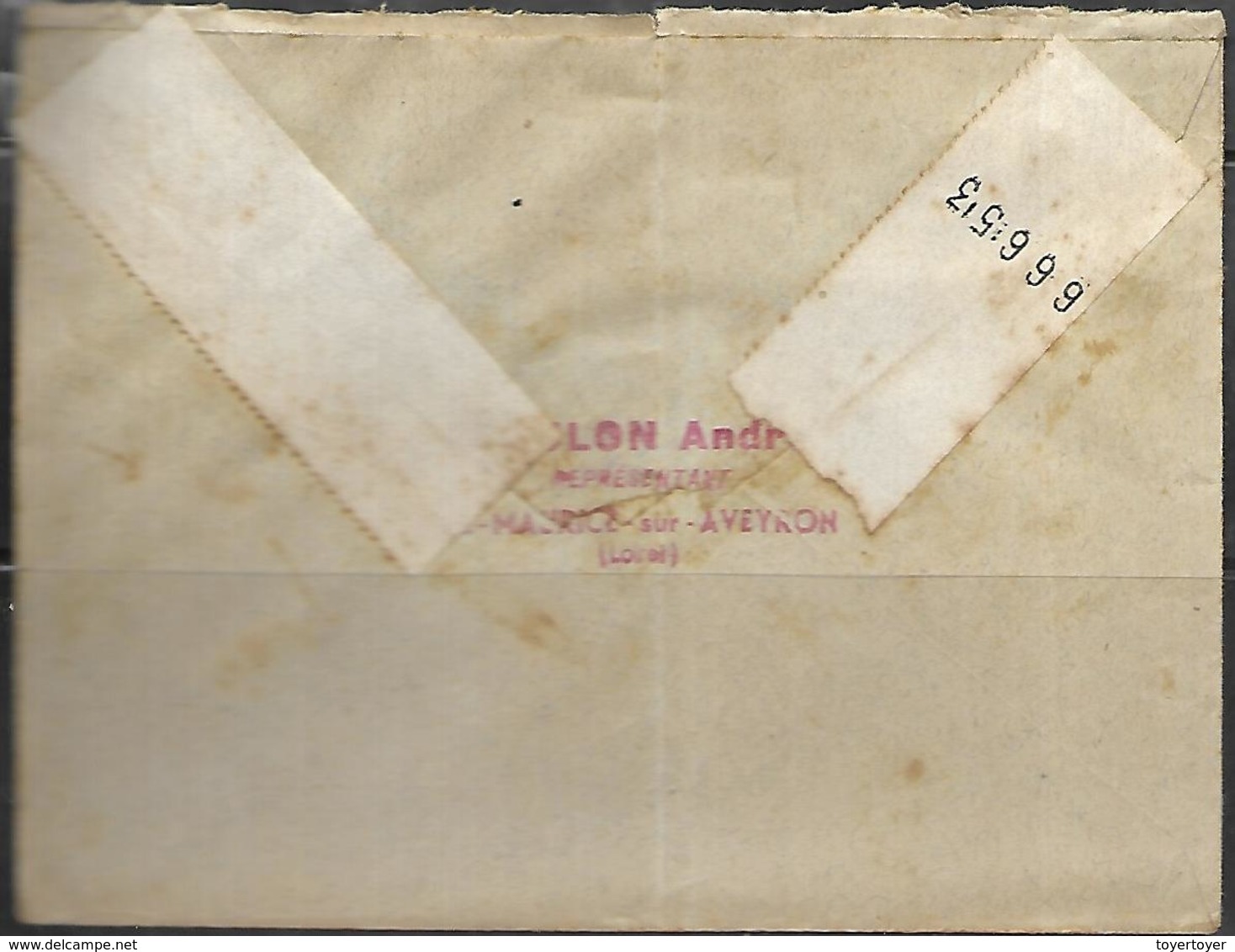 LF B69  Lettre De 1951 De St Maurice Sur Aveyron Timbre N°918 - 1921-1960: Moderne