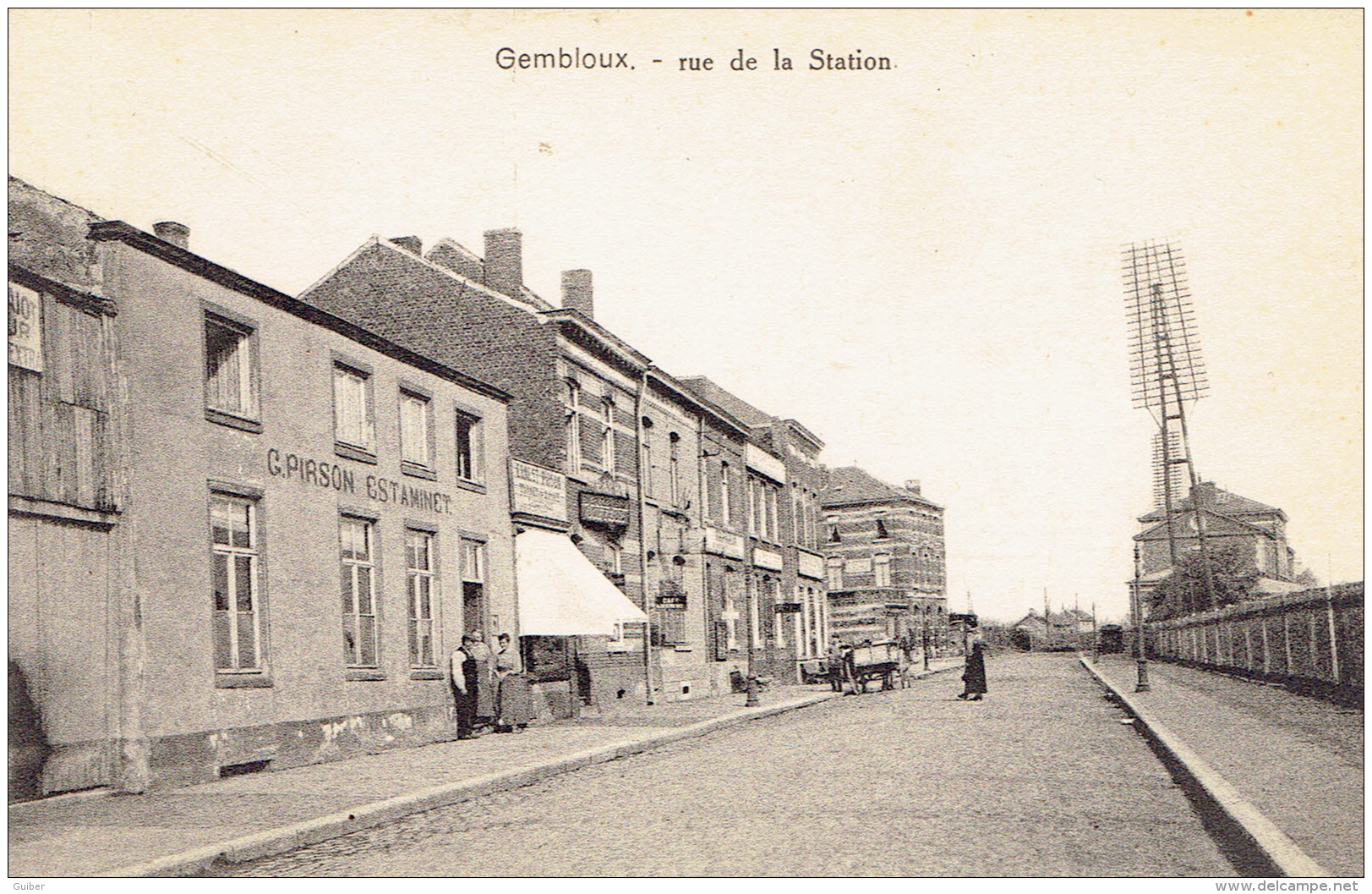 Gembloux Rue De La Station Gare De Chemin De Fer   G. Pirson Estaminet - Gembloux
