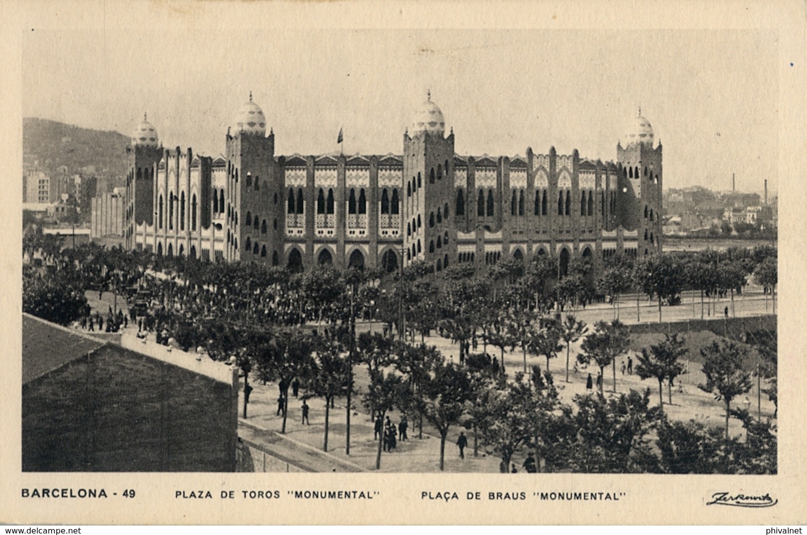 BARCELONA , PLAZA DE TOROS " MONUMENTAL " , TARJETA POSTAL SIN CIRCULAR - Corridas