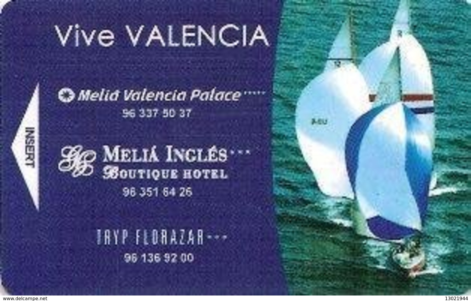 SPAGNA KEY  HOTEL Meliá Valencia Palace - Hotel Keycards