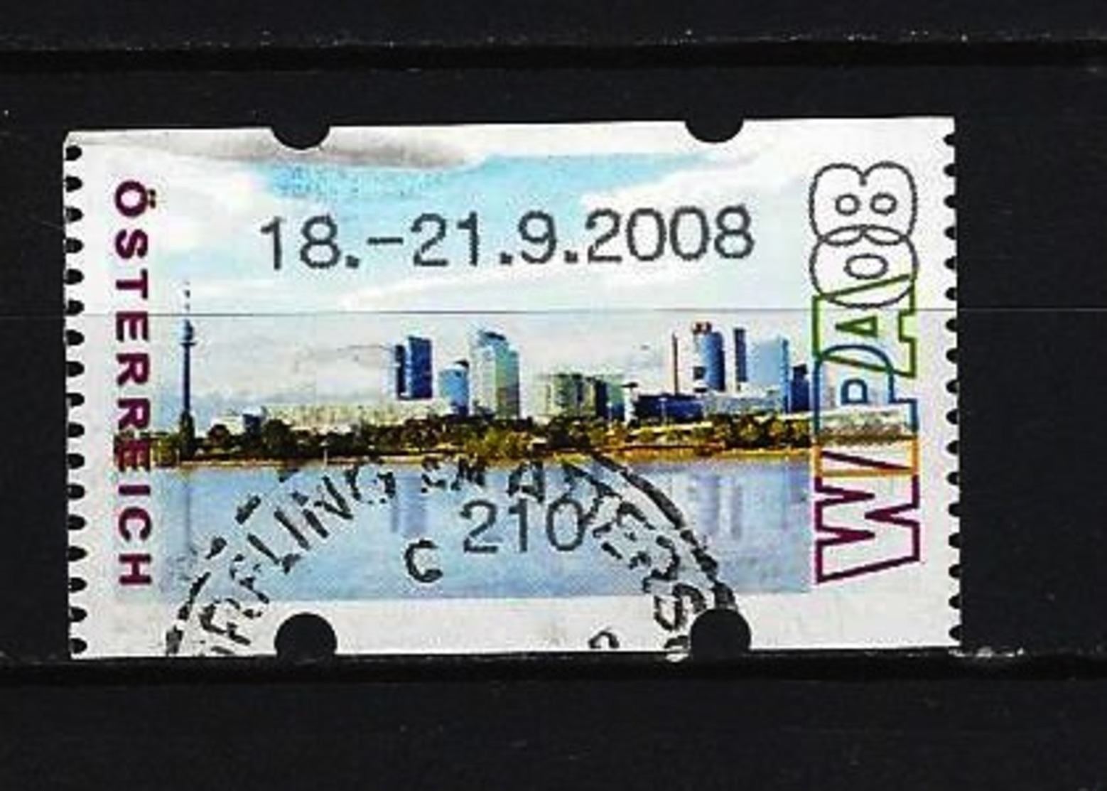 Österreich - ATM Mi-Nr. 12 Internationale Briefmarkenausstellung WIPA 2008, Wien Gestempelt - Gebraucht