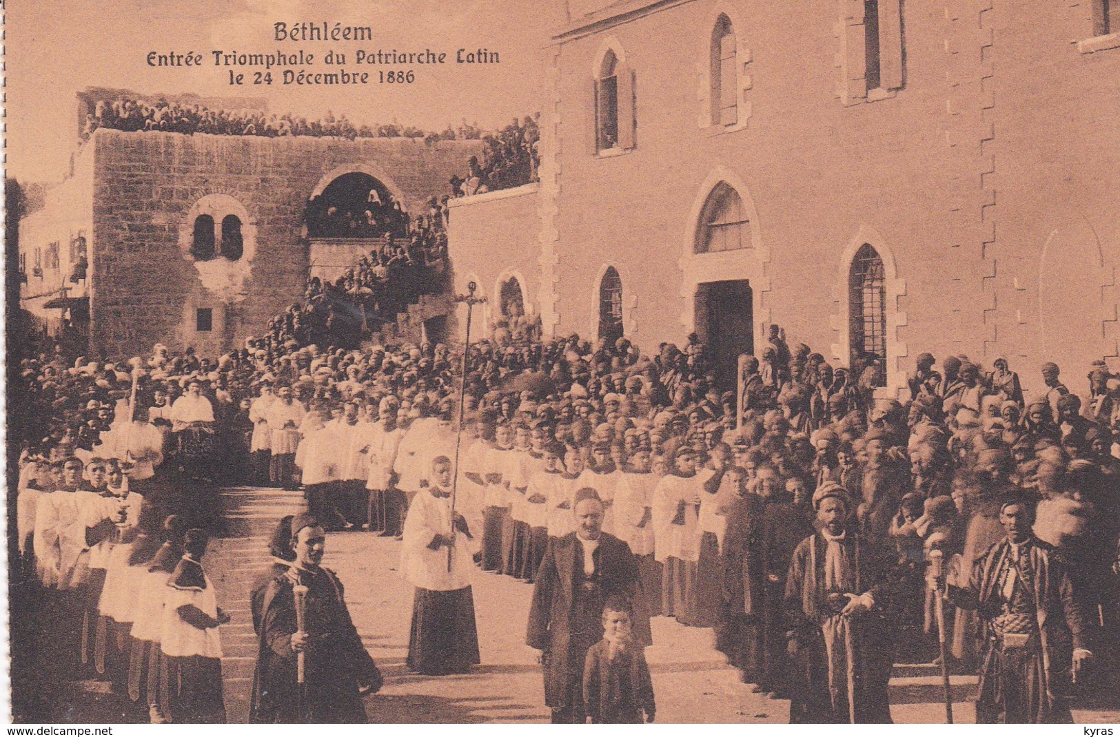 PALESTINE ( Israël ) BETHLEEM . Entrée Triomphale Du Patriarche Latin Le 24 Décembre 1886 - Palestine