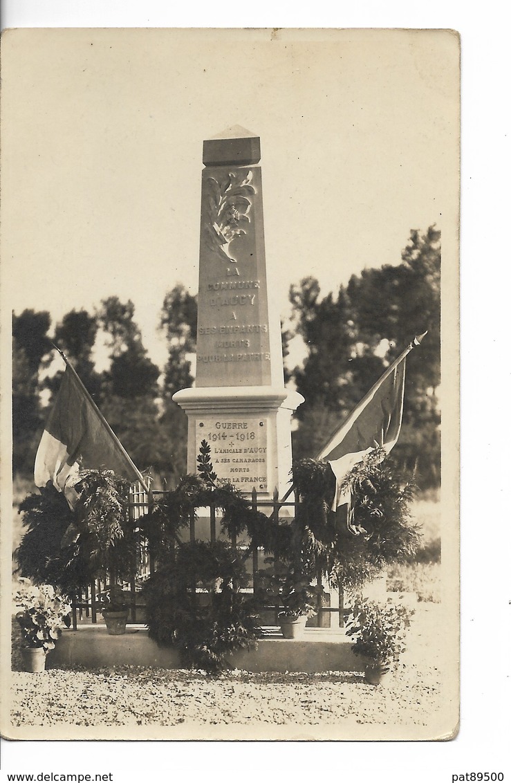 18 ANGY Monuments Aux Morts Guerre 1914/1918 / CPA Non Circulée / Marquée Par Le Temps !! Lot A (A. MILLOT Au Dos) - Autres & Non Classés