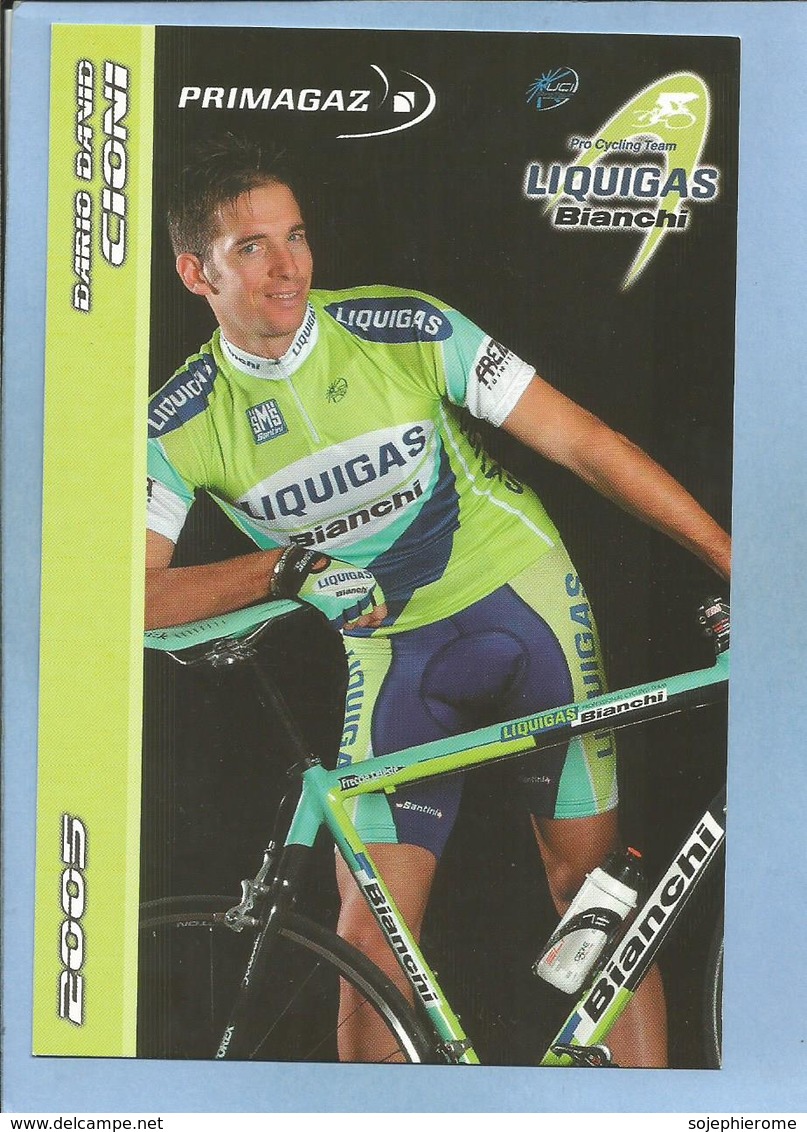 Reading (Berkshire England) Dario David Cioni 2 Scans Liquigas Bianchi Pro Cycling Team 2005 - Reading