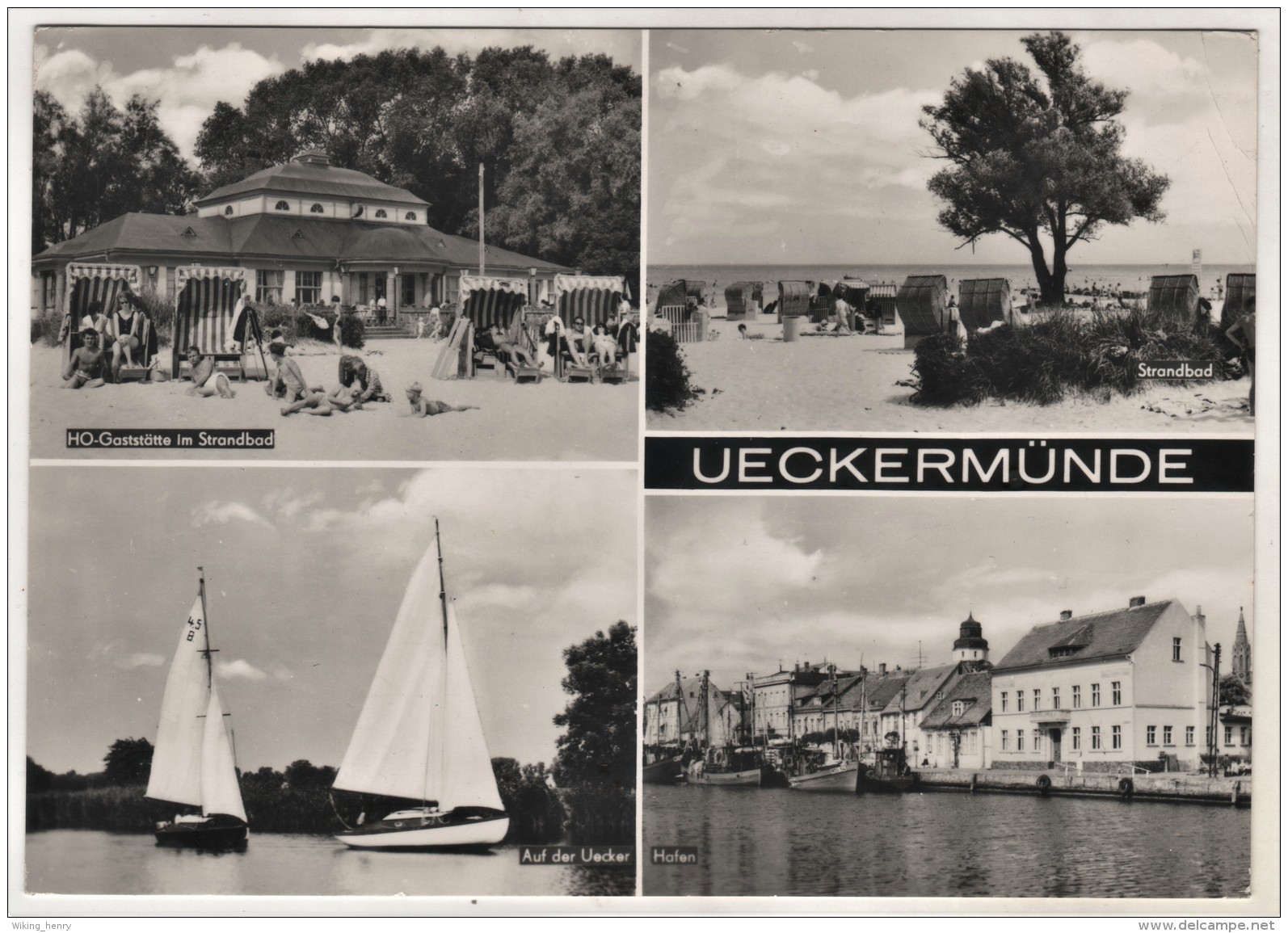 Ueckermünde - S/w Mehrbildkarte 4 - Ückermünde