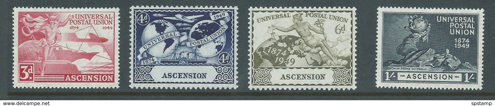 Ascension 1949 UPU Set 4 MLH - Ascension