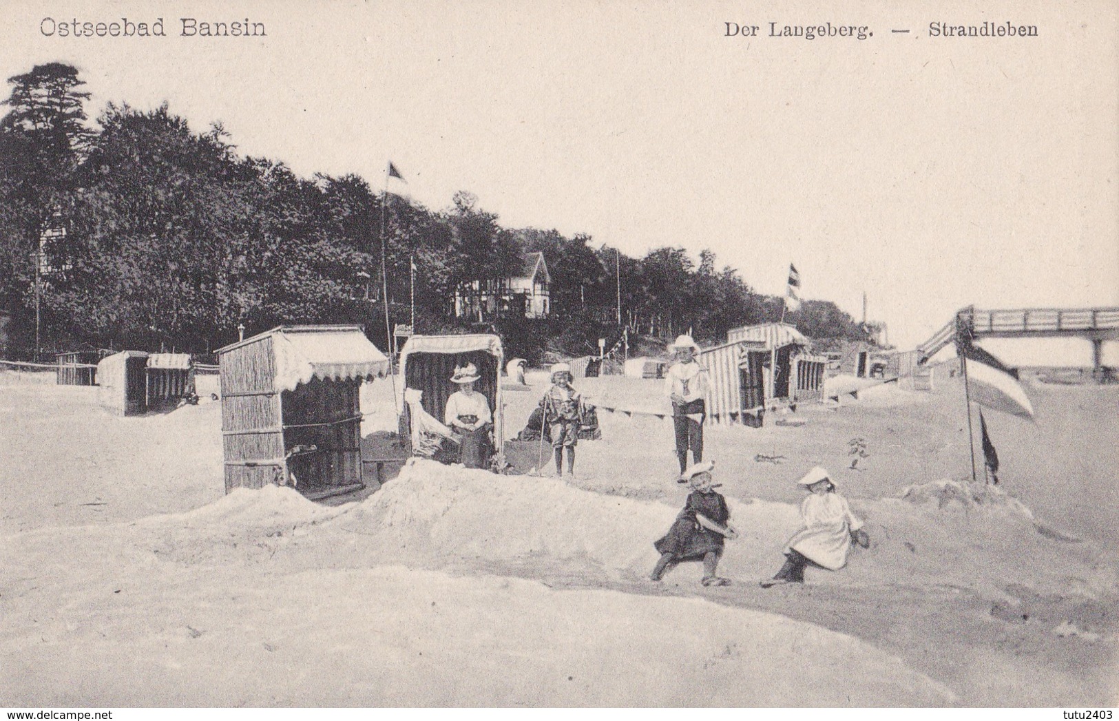 OSTSEEBAD BANSIN                          Der Langeberg                 Strandleben                    Timbree - Autres & Non Classés