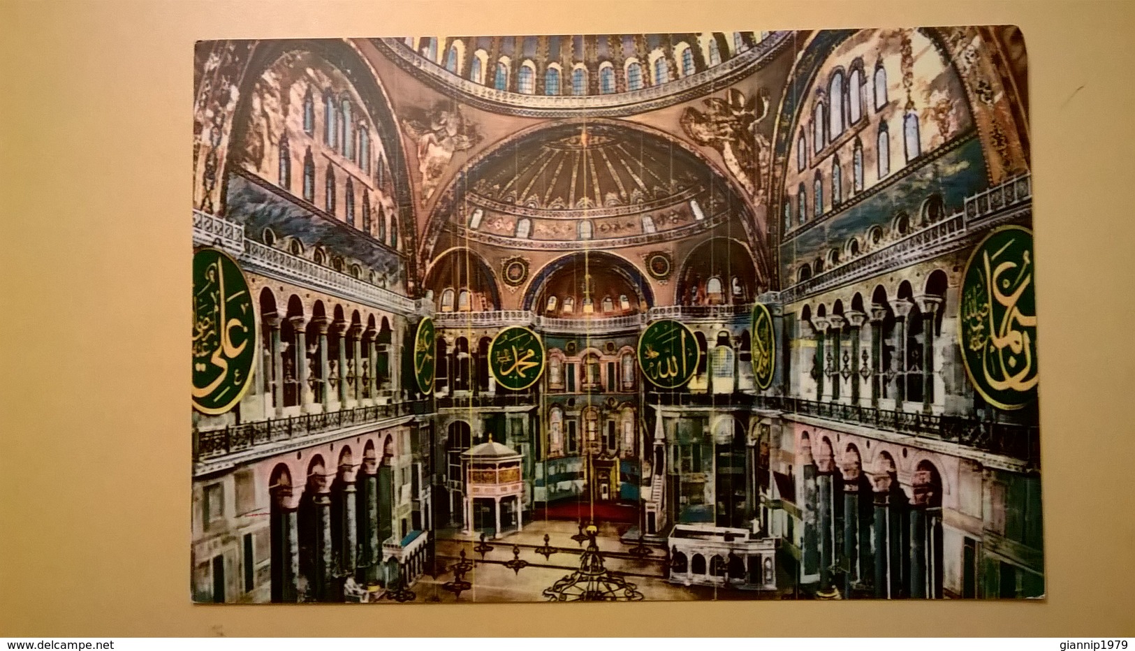 CARTOLINA POSTCARD NUOVA ISTAMBUL INTERNO DEL MUSEO ST. SOPHIA - Turchia